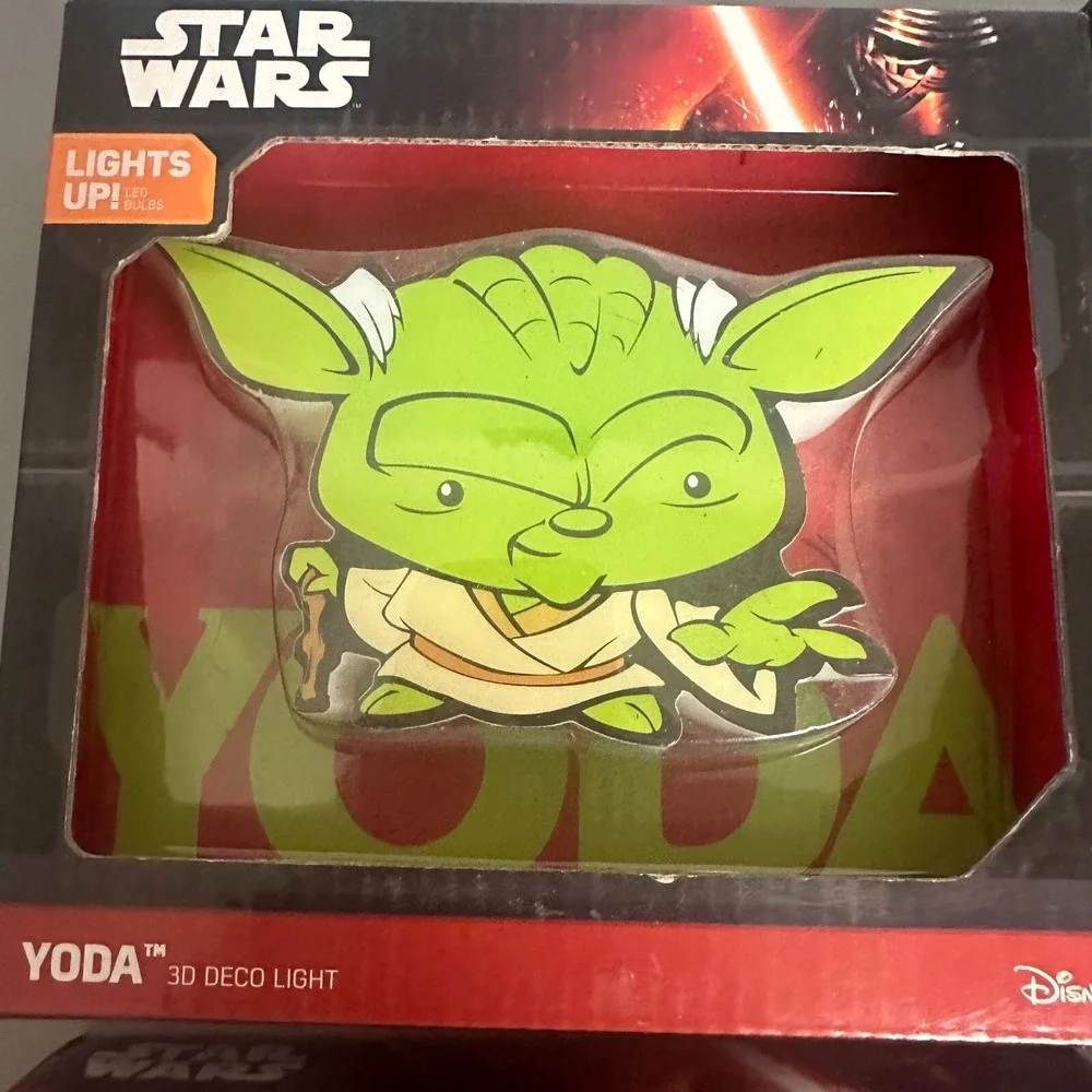 Star Wars 3D Deco Light Set Yoda Darth Vader Stormtrooper Chewbacca LED Lamp